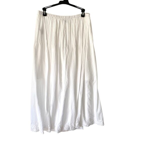 J. Crew NWOT Embroidered Side Tie White Cotton Voile skirt size 12 - Picture 7 of 10